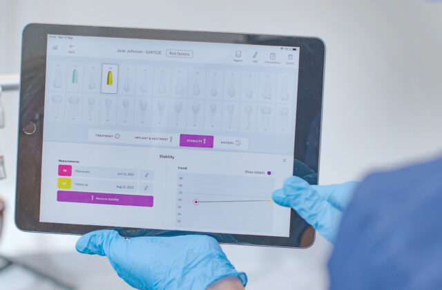 OsstellConnect on a tablet